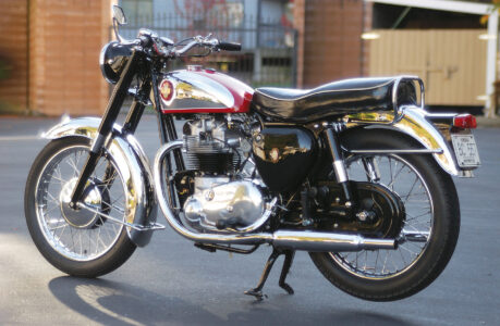 Rearview of a motorcycle